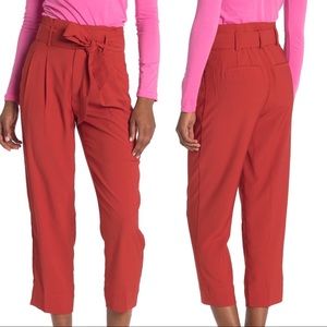 Madewell red Drapey paperbag high waist pants